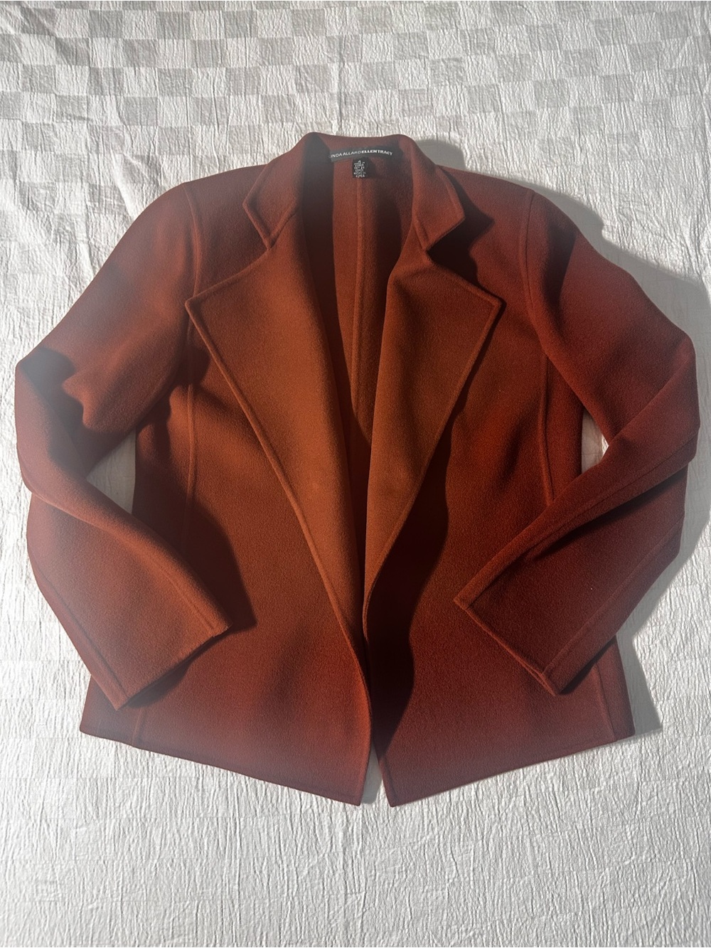 Open-Front Women's Blazer Jacket in Rust by Lafayette 148